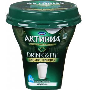 Йогурт Активиа питьевой натуральный 1,4% Danone 250 гр