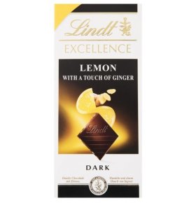 Шоколад темный Excellence Лимон имбирь Lindt 100 гр