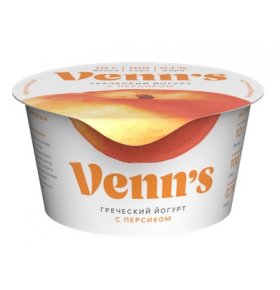 Йогурт с персиком 0,1% Venn's 130 гр