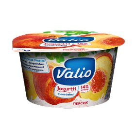 Йогурт персик 2,6% Valio 180 гр