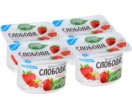 Био йогурт со вкусом клубники Слобода 125 гр