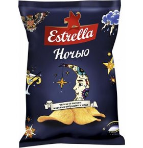 Чипсы картофельные со вкусом жареных ребрышек в меду Estrella 125 гр