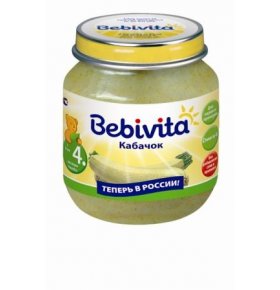 Пюре кабачок с 4 мес Bebivita 100 гр