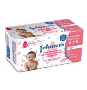 Салфетки детские Нежная забота Johnson's Baby 120 шт