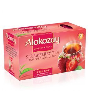 Чай черный Alokozay с клубникой в пакетиках 25х2г
