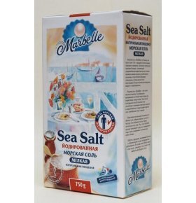 Соль морская йодированная Marbel 750 гр