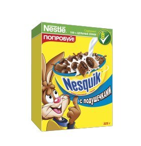 Сухой завтрак шоколадные подушечки Nesquik 325 гр