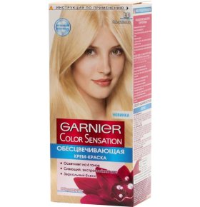 Стойкая крем-краска для волос Color Sensation Роскошь цвета, оттенок E0, Ультра блонд Garnier 110 мл