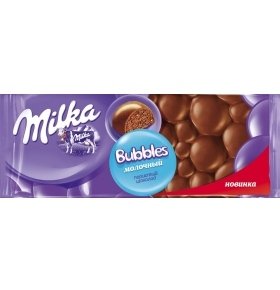 Шоколад молочный Milka Bubbles пористый 80г