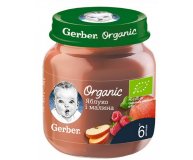 Пюре Яблоко и малина Gerber Organic 125 гр