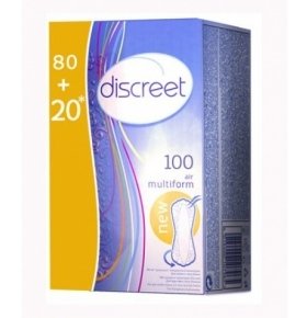 Прокладки ежедневные Discreet Air Multiform 100шт/уп