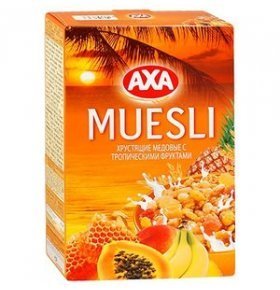 Мюсли мед с тропическими фруктами Axa 270 гр