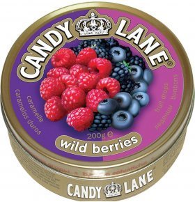 Леденцы фруктовые в жестяной банке лесные ягоды Candy Lane 200 гр