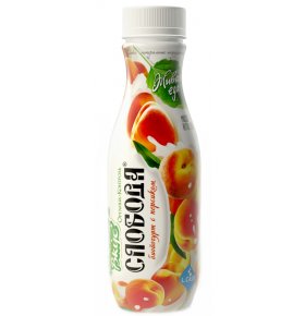 Био йогурт питьевой со вкусом персика 2,0% Слобода 870 гр