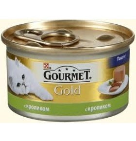 Корм для котов Gourmet Gold паштет кролик 85г