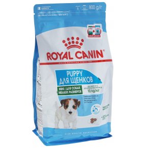Корм сухой для щенков мелких пород в возрасте от 2 до 10 месяцев Mini Junior Royal Canin 800 гр
