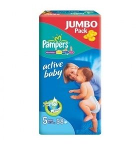 Подгузники Pampers Junior Jumbo Pack 58шт/уп