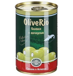 Оливки зеленые фаршированные анчоусом OliveRio 300 г