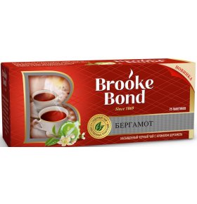 Чай черный Brooke Bond с ароматом бергамота в пакетиках, 25 шт