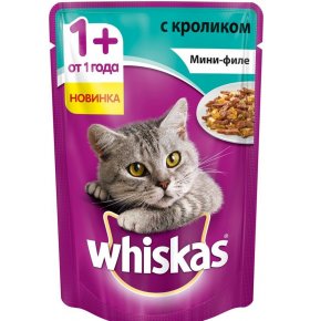 Консервы для кошек мини-филе, желе с кроликом Whiskas 85 гр