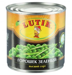 Горошек зеленый Lutik 400 гр