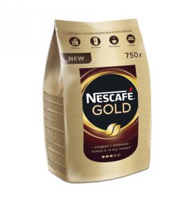 Кофе растворимый Nescafe Gold сублимированный 750 гр