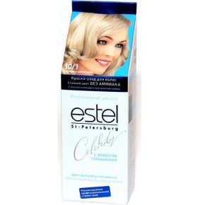 Краска-уход для волос Celebrity тон серебристый блондин 10/1 Estel 140 мл