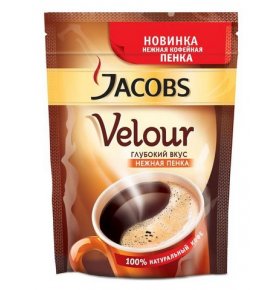 Кофе Velour натуральный растворимый порошкообразный Jacobs 70 гр