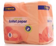 Туалетная бумага с ароматом персика 3-слойная Лента 8 рулонов