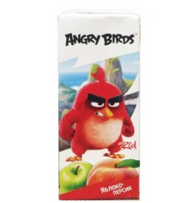 Нектар Angry Birds яблоко персик 0,2 л