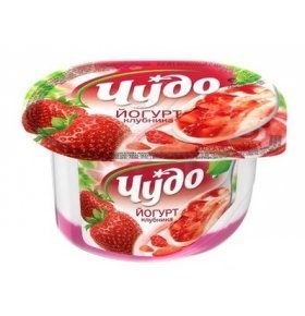 Йогурт Чудо со вкусом клубники 2.5% 125г