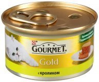 Консервы для кошек Gourmet Gold с кроликом 85г