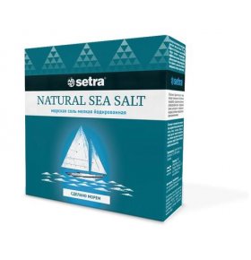 Соль морская пищевая йодированная мелкая Setra 500 гр