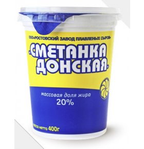 Сметанный продукт Сметанка Донская 400 гр