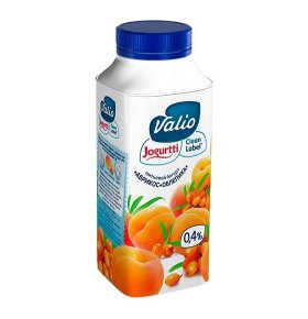 Йогурт питьевой Valio 0,4% абрикос облепиха 330 гр