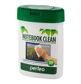 Салфетки влажные Notebook Clean для очистки ноутбука в тубе Perfeo 100 шт