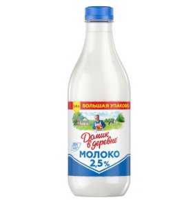 Молоко ультрапастеризованное Домик в деревне 2,5% 1,4 л