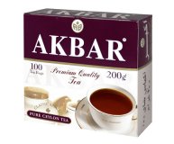 Чай черный байховый классический Akbar в пакетиках 100х2г.