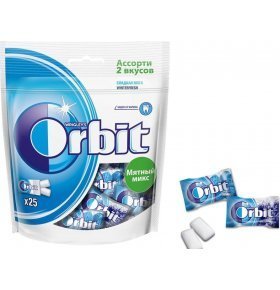 Жевательная резинка Orbit мятный микс пакет 68 гр
