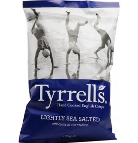Чипсы картофельные слабосоленые с морской солью Tyrrells 150 гр