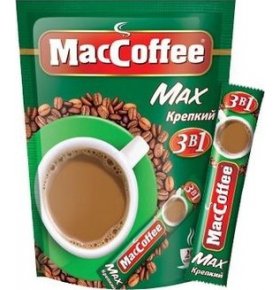 Кофе Max крепкий 3 в 1 Maccoffee 20 пак