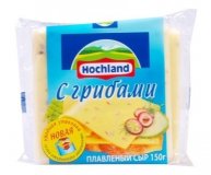 Сыр плавленый с грибами 45% ломтики Hochland 150 гр