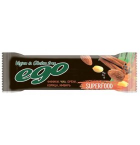 Батончик фруктово-ореховый Superfood Чиа Ego 45 гр