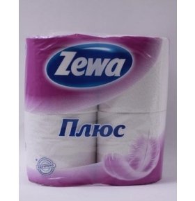 Туалетная бумага "Zewa Plus"  4шт/уп