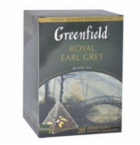 Чай черный байховый Гринфилд Роял Эрл Грэй в пакетиках 20х2г