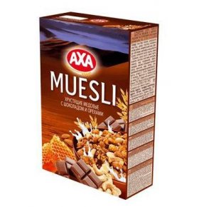 Мюсли мед шоколад орехи Axa 250 гр