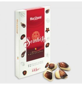Шоколадные конфеты ракушки MarChand 125 гр