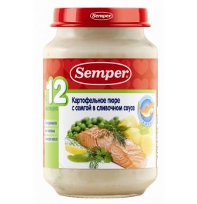 Пюре картофельное с семгой в сливочном соусе Semper 190 гр