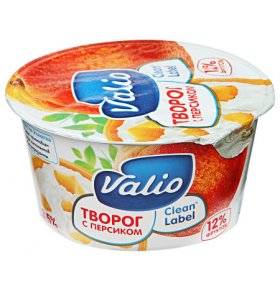 Творог с персиком Clean Label: без Е-ингредиентов 3,5% Valio 140 гр