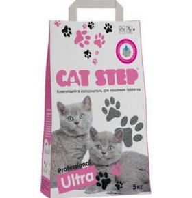 Наполнитель для кошачьего туалета Ultra комкующийся Cat step 5 кг